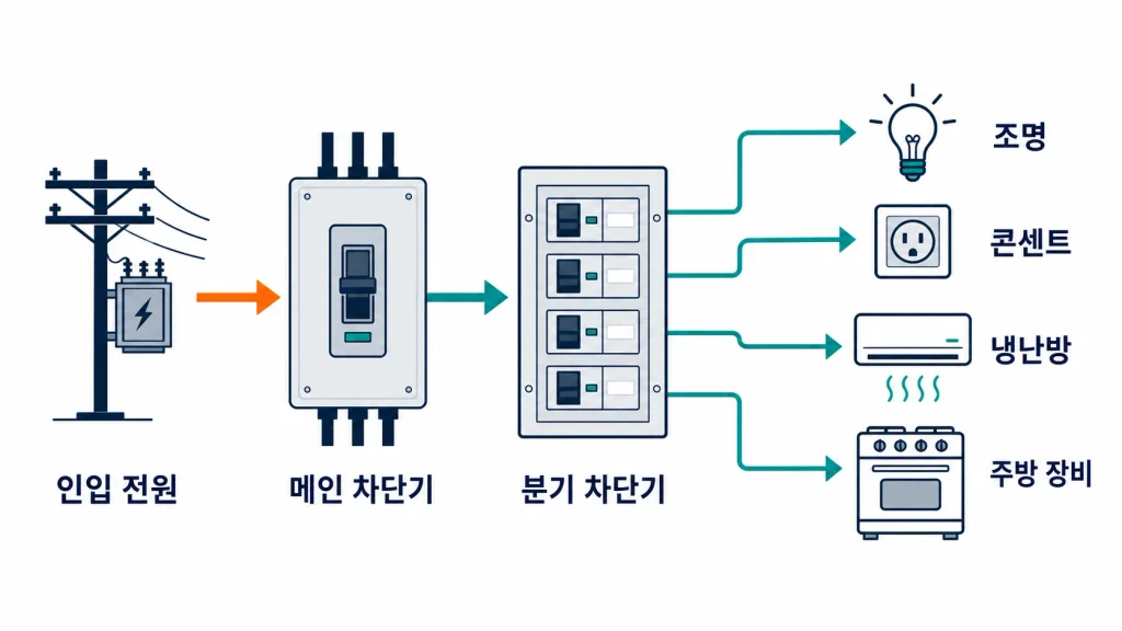 전원흐름 개념도